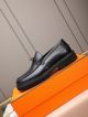 Hermes Black Calfskin Leather Man Shoes 061004 (6)_th.jpg